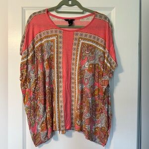 H&M Paisley Pink & Yellow Blouse. Size XS/small.